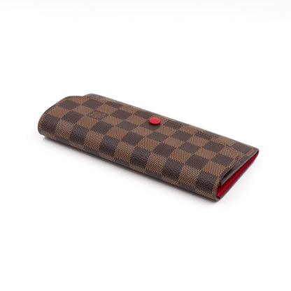 Louis-vuitton Emilie Wallet Damier Ebene Red
