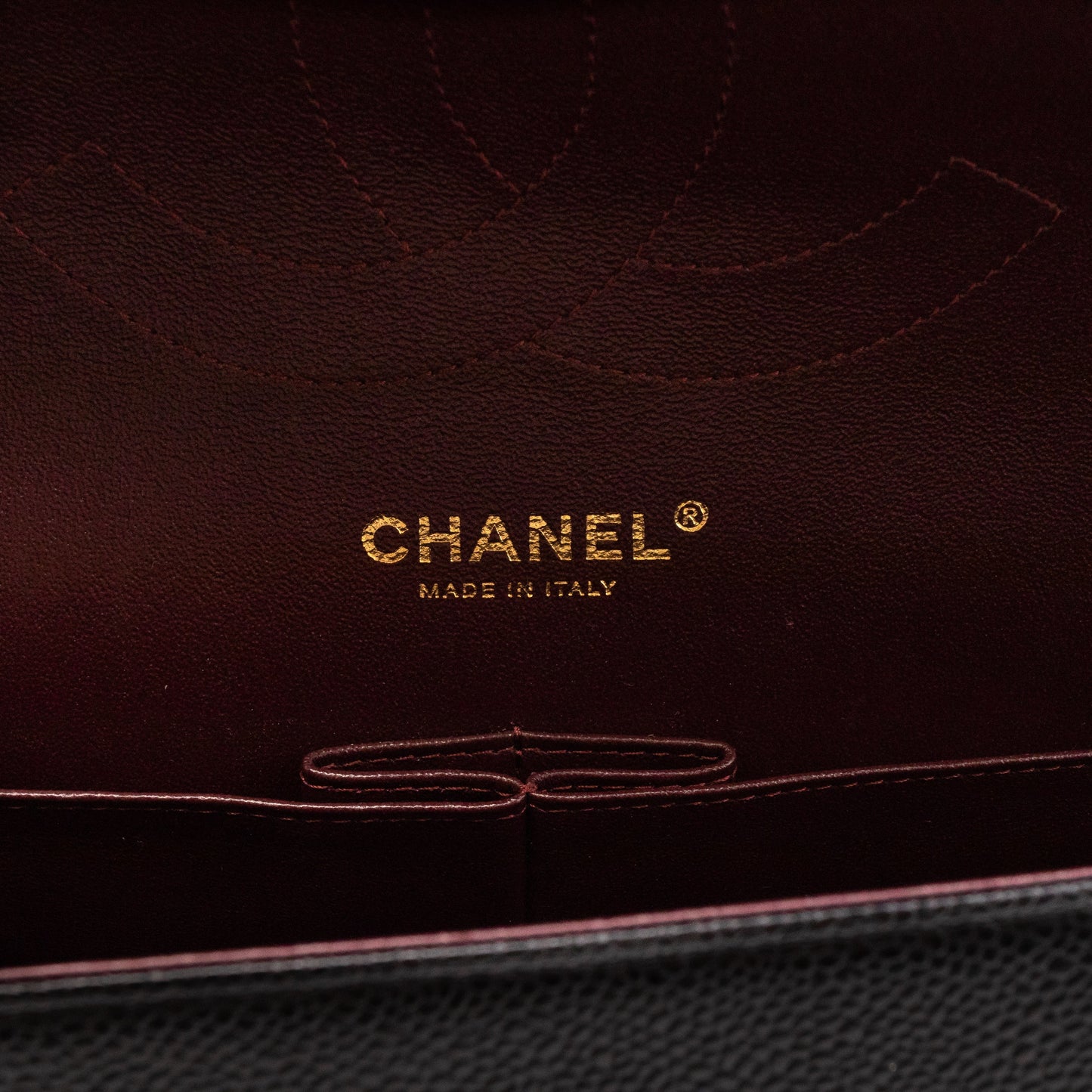 Classic Double Flap Jumbo Black Caviar Gold