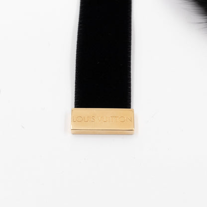 Louis-vuitton Link Ava Mink Fur Chain Necklace Black