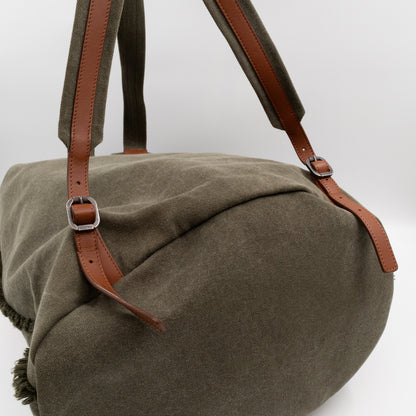 Cuba La Habana Backpack Green Sequin Canvas