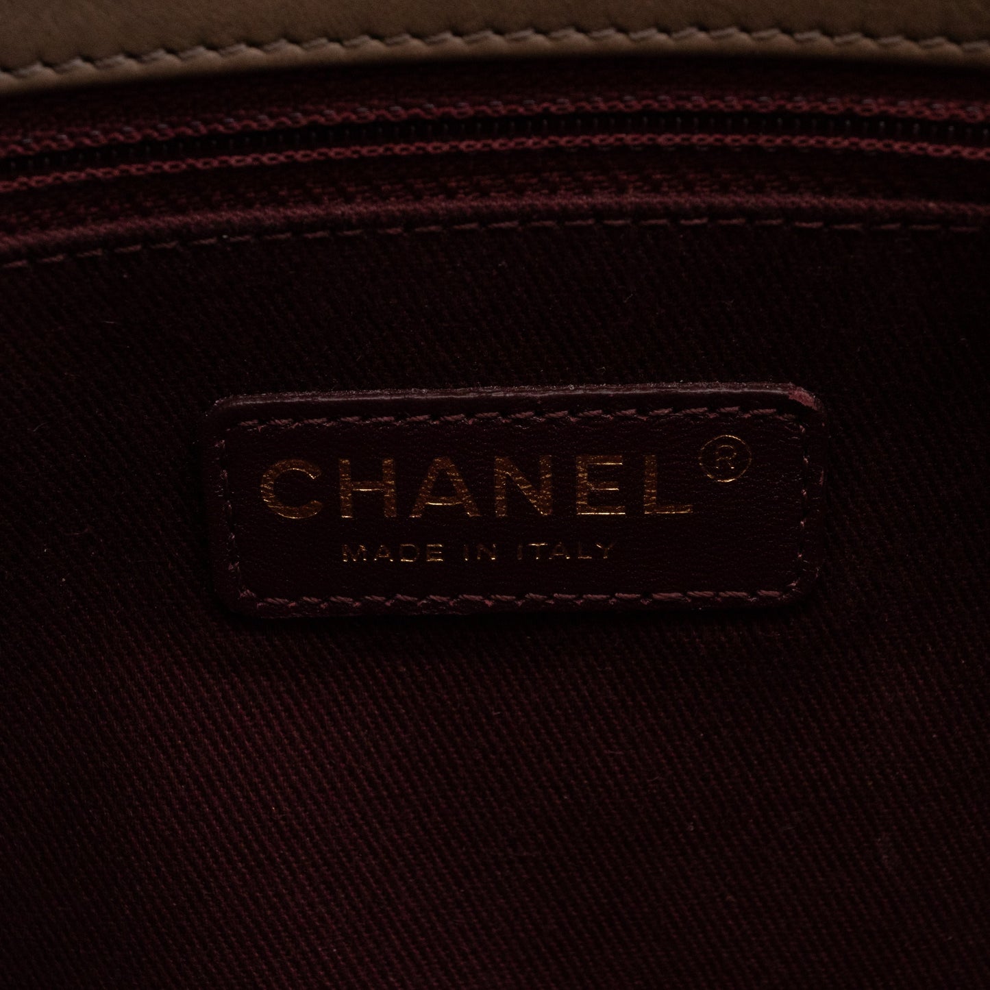 Paris-Dallas Medium Chic Stitch Tote Brown Calfskin Leather