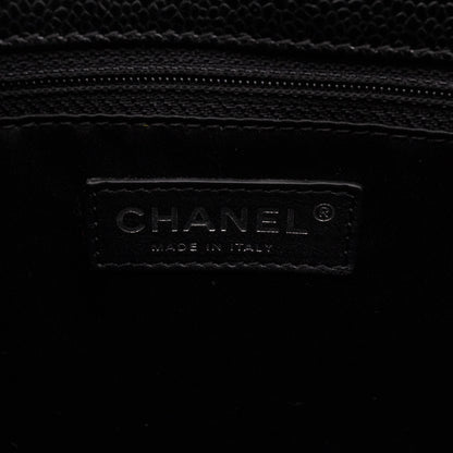 GST Grand Shopping Tote Black Caviar Silver