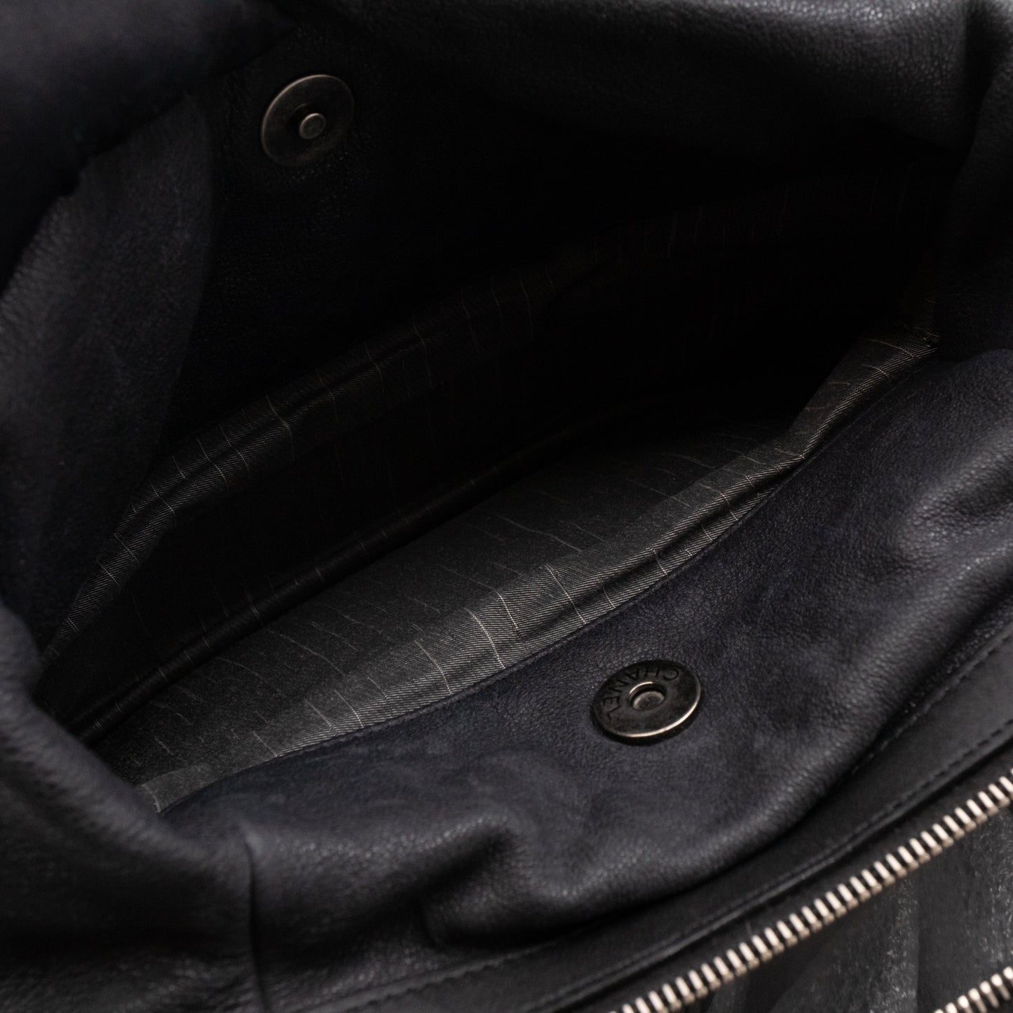 Bowling Bag Black Washed Leather