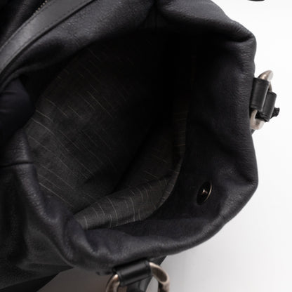 Bowling Bag Black Washed Leather