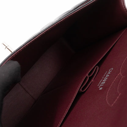 Classic Double Flap Jumbo Black Caviar Leather