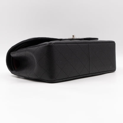 Classic Double Flap Jumbo Black Caviar Leather