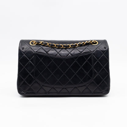 Classic Double Flap Bag Black Lambskin Gold