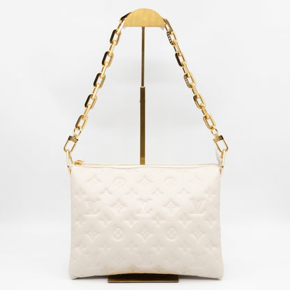 Coussin PM Creme White Leather