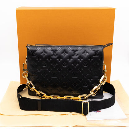 Coussin MM Black Leather