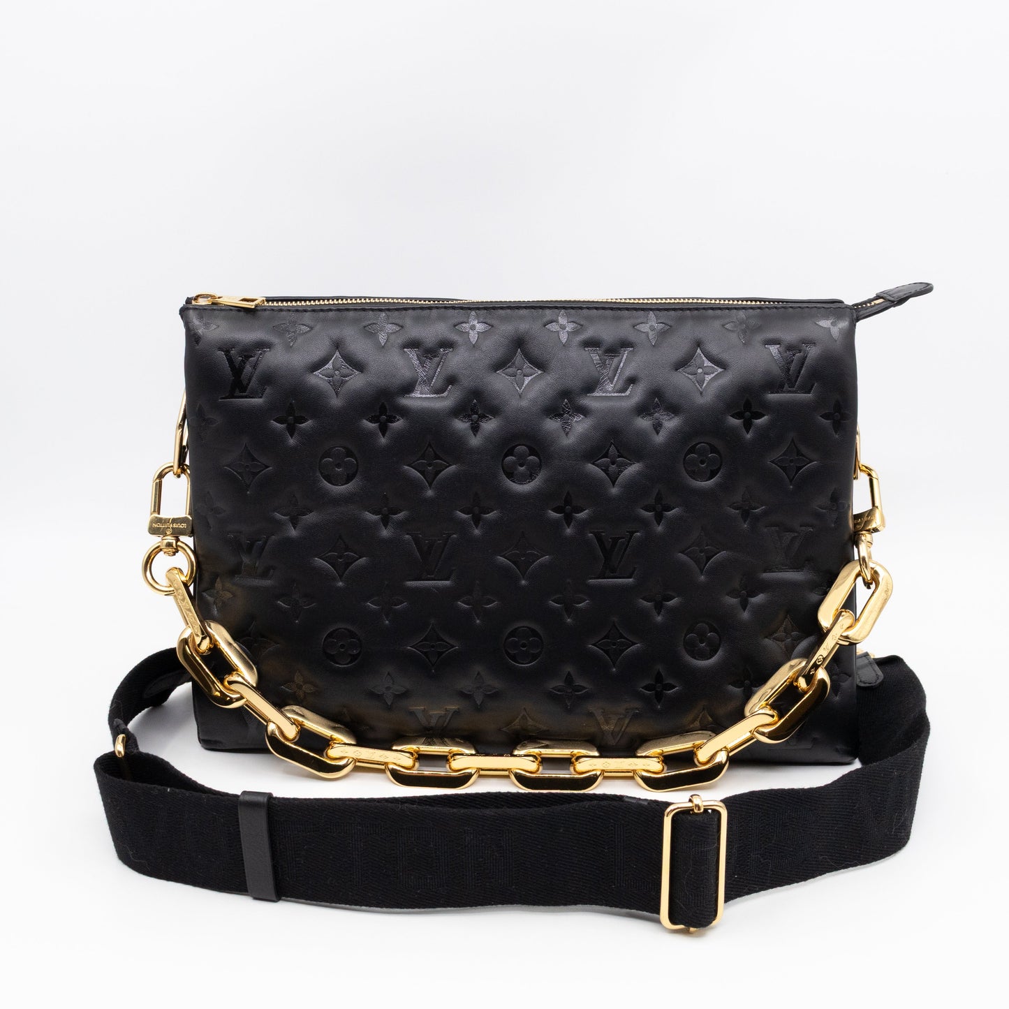 Coussin MM Black Leather