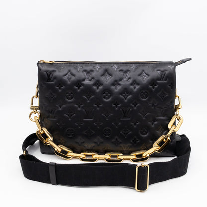 Coussin MM Black Leather