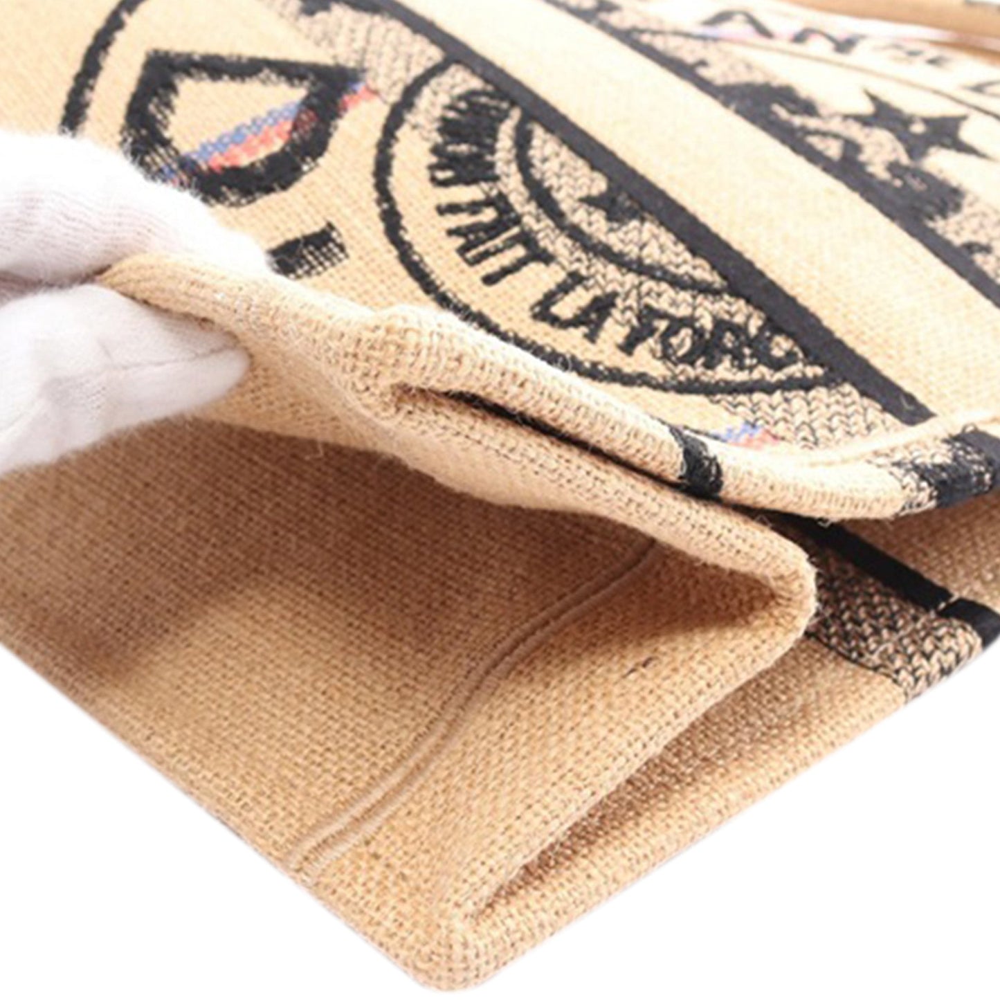 Medium Canvas Jute Book Tote