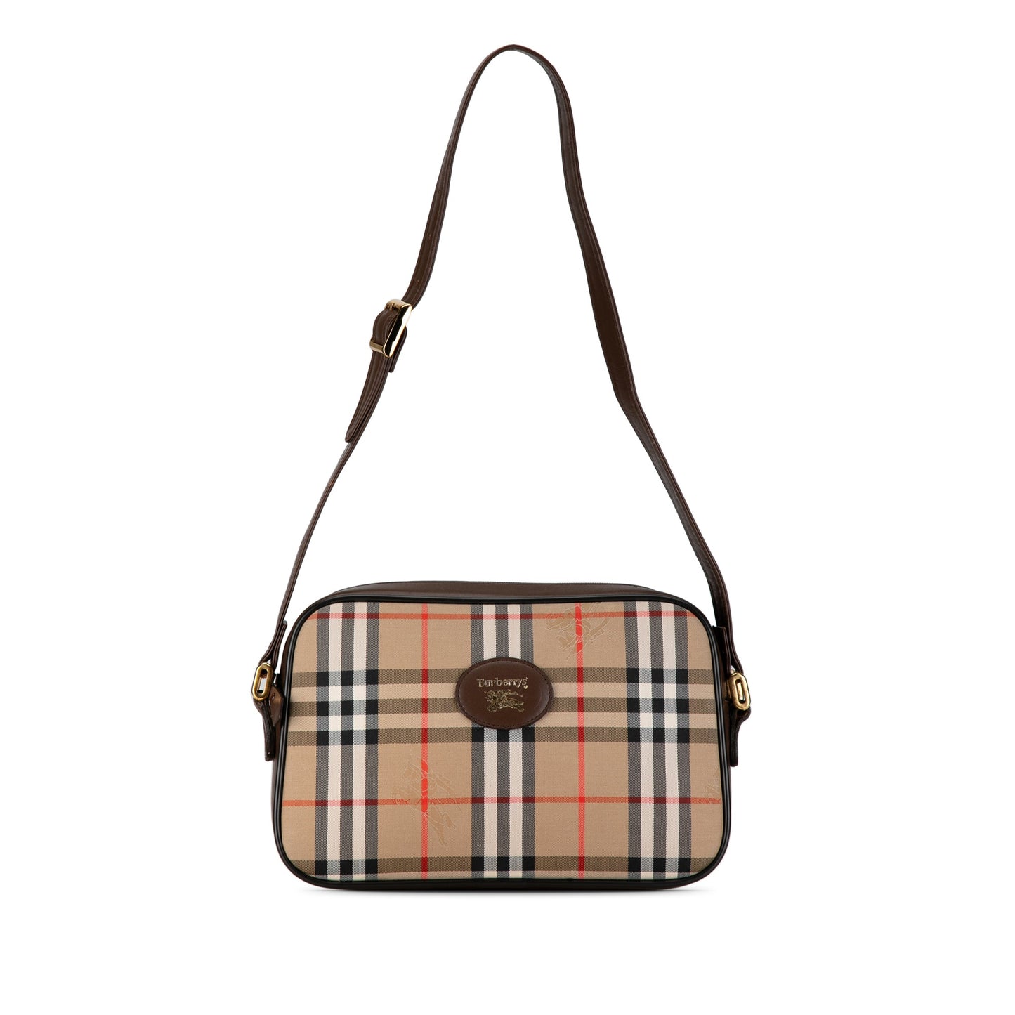 BURBERRY Haymarket Check Canvas Crossbody Crossbody Bag