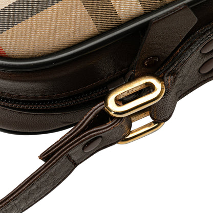 BURBERRY Haymarket Check Canvas Crossbody Crossbody Bag