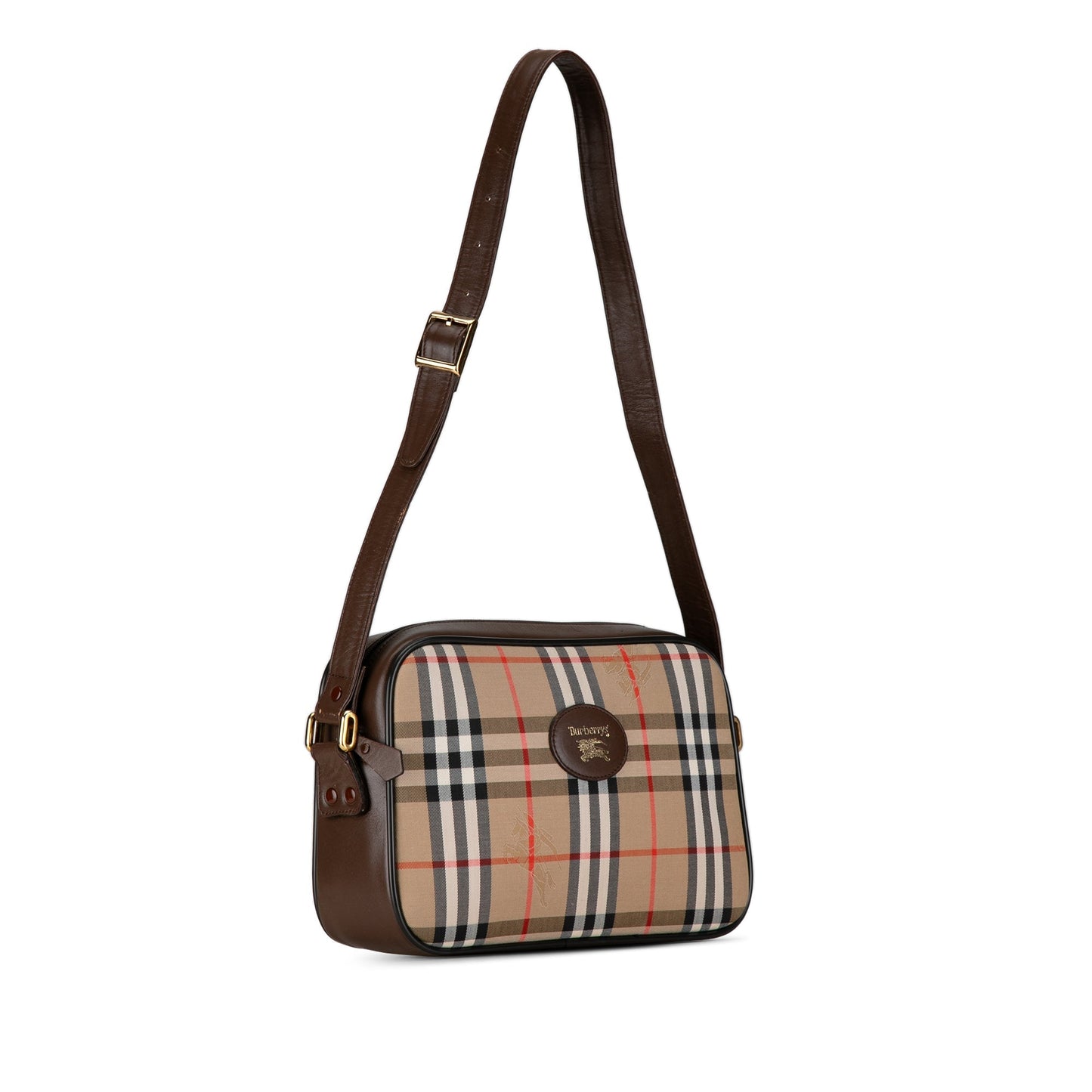 BURBERRY Haymarket Check Canvas Crossbody Crossbody Bag