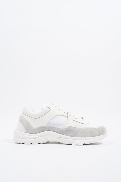Chanel CC Logo Sneaker White Suede EU 38 UK 5