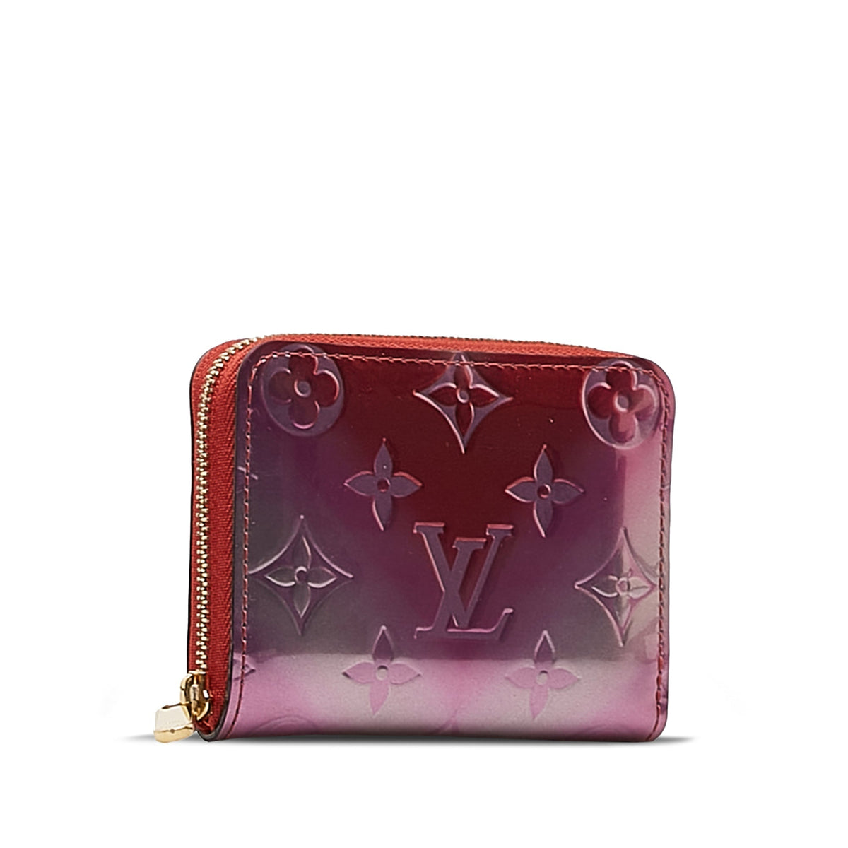 Red Louis Vuitton Metallic Vernis Degrade Zippy Coin Pouch