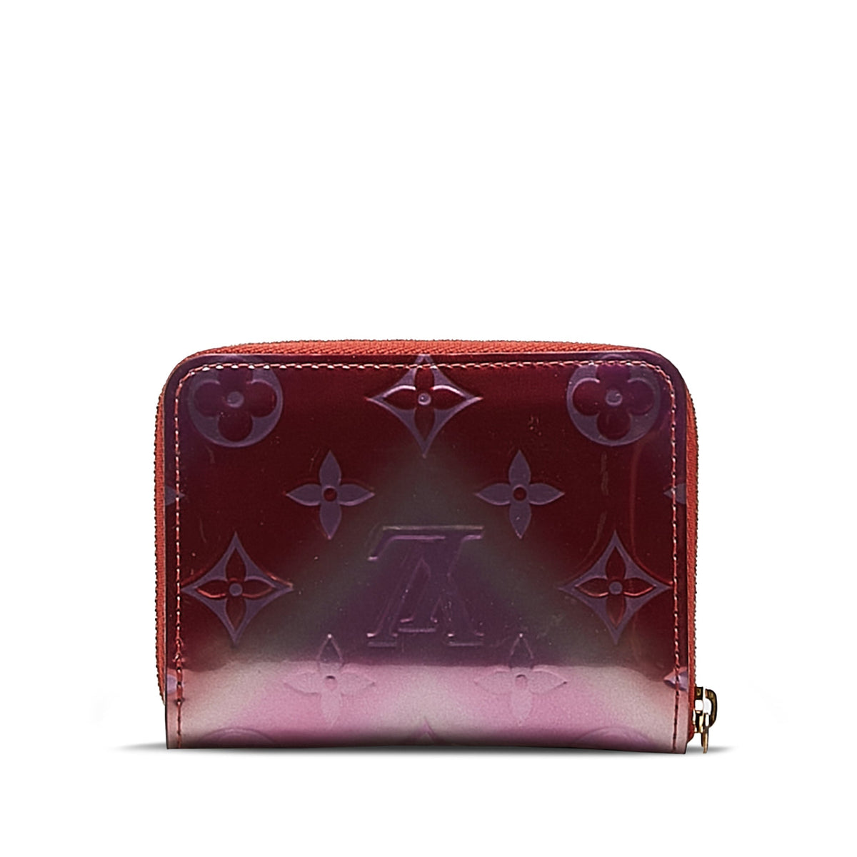 Red Louis Vuitton Metallic Vernis Degrade Zippy Coin Pouch