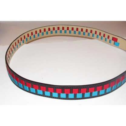 Fendi Blackredaqua Bluegold Leather And Buckles Belt