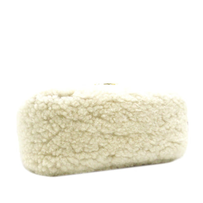 Celine Mini Shearling Triomphe Shoulder Bag