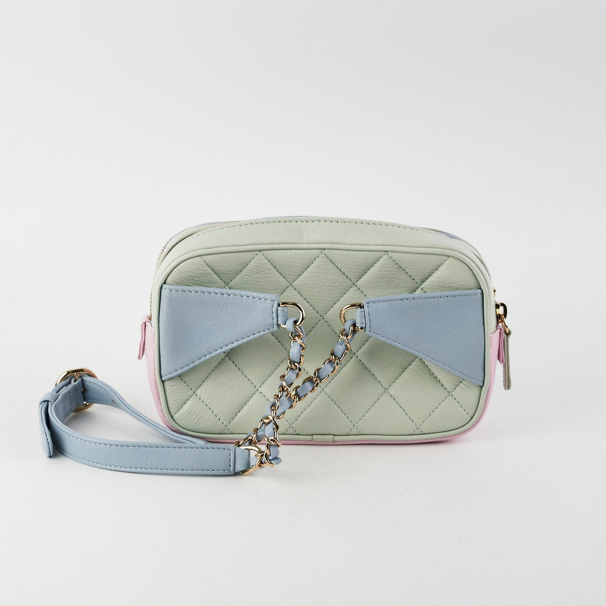 Chanel Goatskin Quilted Waist Bag Pastel