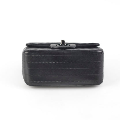 Chanel Mini Square Chevron So Black