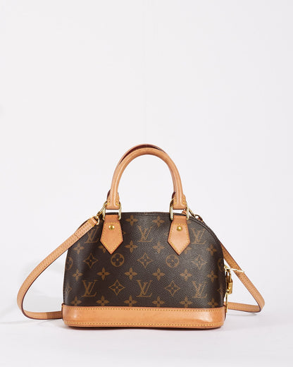Louis Vuitton Monogram Canvas Alma BB Bag with Strap