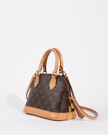 Louis Vuitton Monogram Canvas Alma BB Bag with Strap