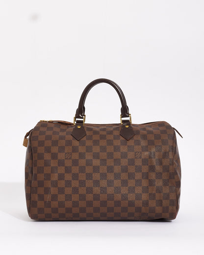 Louis Vuitton Damier Ebene Canvas Speedy Bag 35