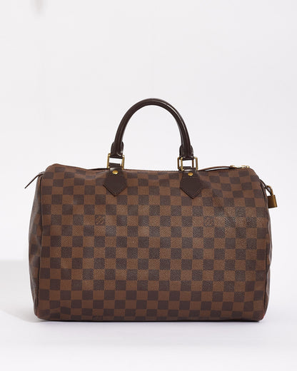 Louis Vuitton Damier Ebene Canvas Speedy Bag 35
