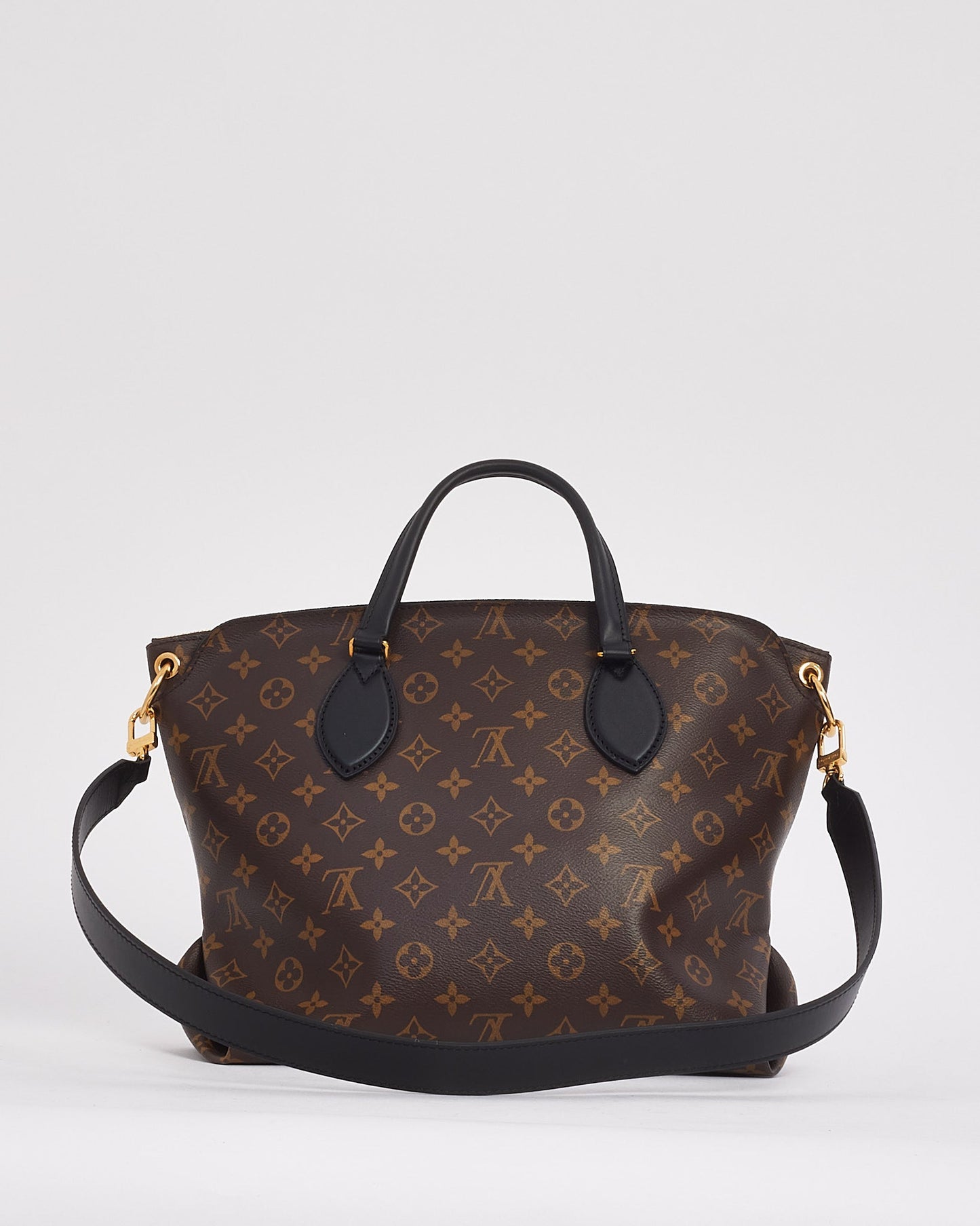 Louis Vuitton Black Monogram Canvas Flower Zip Tote MM