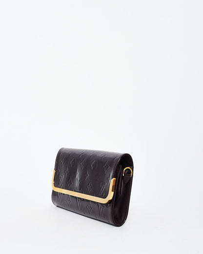 Louis Vuitton Amarante Monogram Vernis Leather Rossmore MM Clutch with Strap