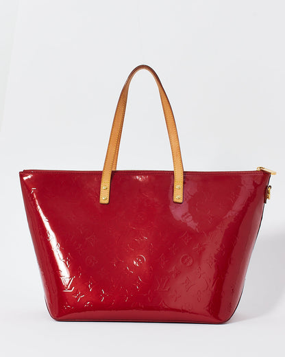 Louis Vuitton Red (Pomme D'Amour) Monogram Vernis Bellevue GM Tote Bag