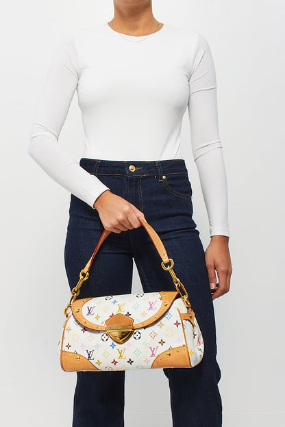 Louis Vuitton White Monogram Multi Murakami Canvas Beverly Shoulder Bag