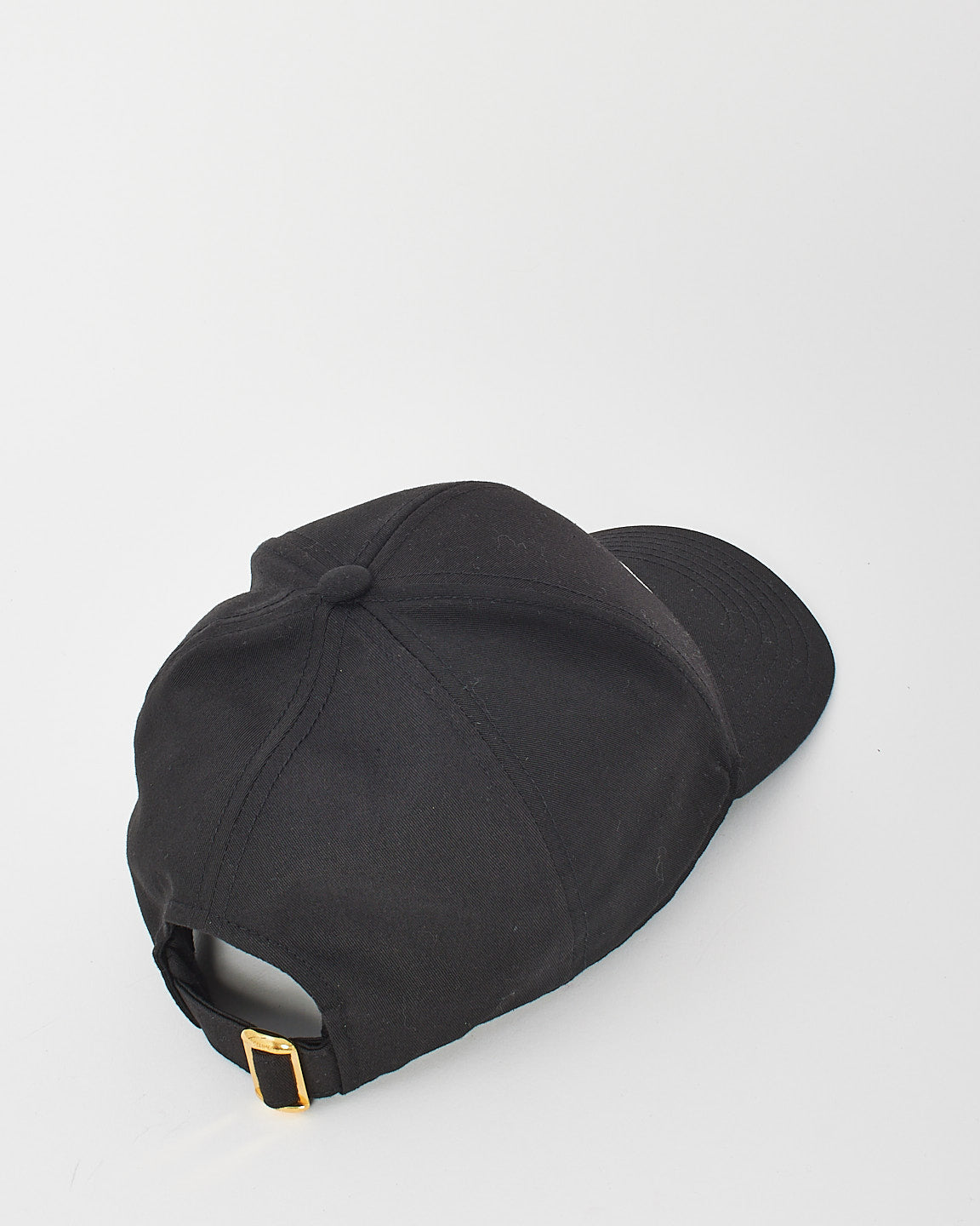 Celine Black Cotton Logo Baseball Hat - M -