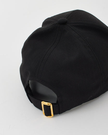 Celine Black Cotton Logo Baseball Hat - M -