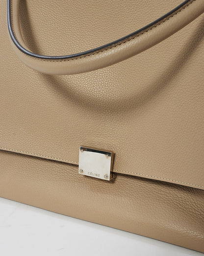 Celine Beige Leather & Suede Medium Trapeze Bag