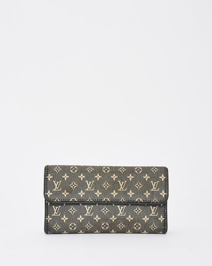 Louis Vuitton Blue & Grey Monogram Denim Canvas Sarah Wallet