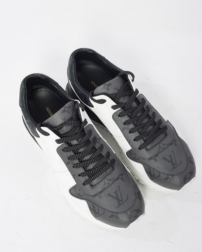 Louis Vuitton Men's Black & White Monogram Runaway Sneakers - 7