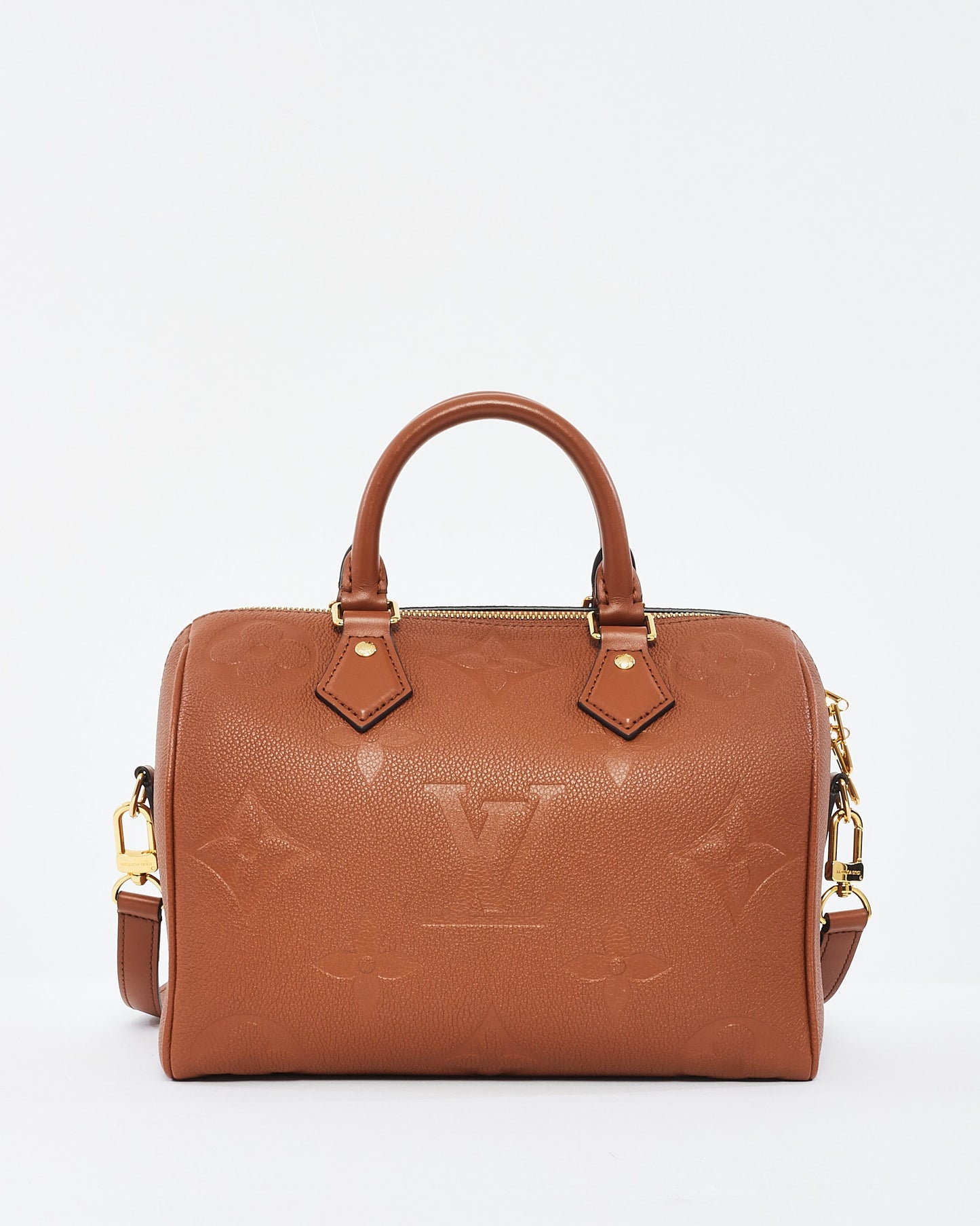 Louis Vuitton Cognac Monogram Empreinte Leather Bandoulière Speedy 25