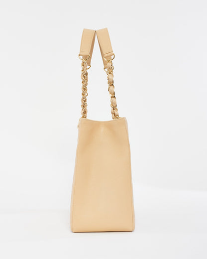 Chanel Beige Caviar GST Grand Shopping Tote Bag
