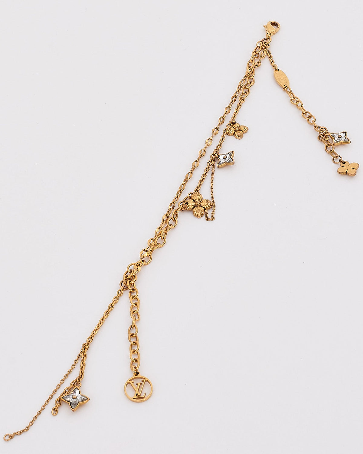 Louis Vuitton Gold Metal Blooming Flower Bracelet