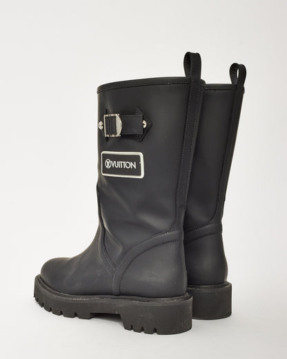 Louis Vuitton Black Rubber Territory Half Rain Boots - 37