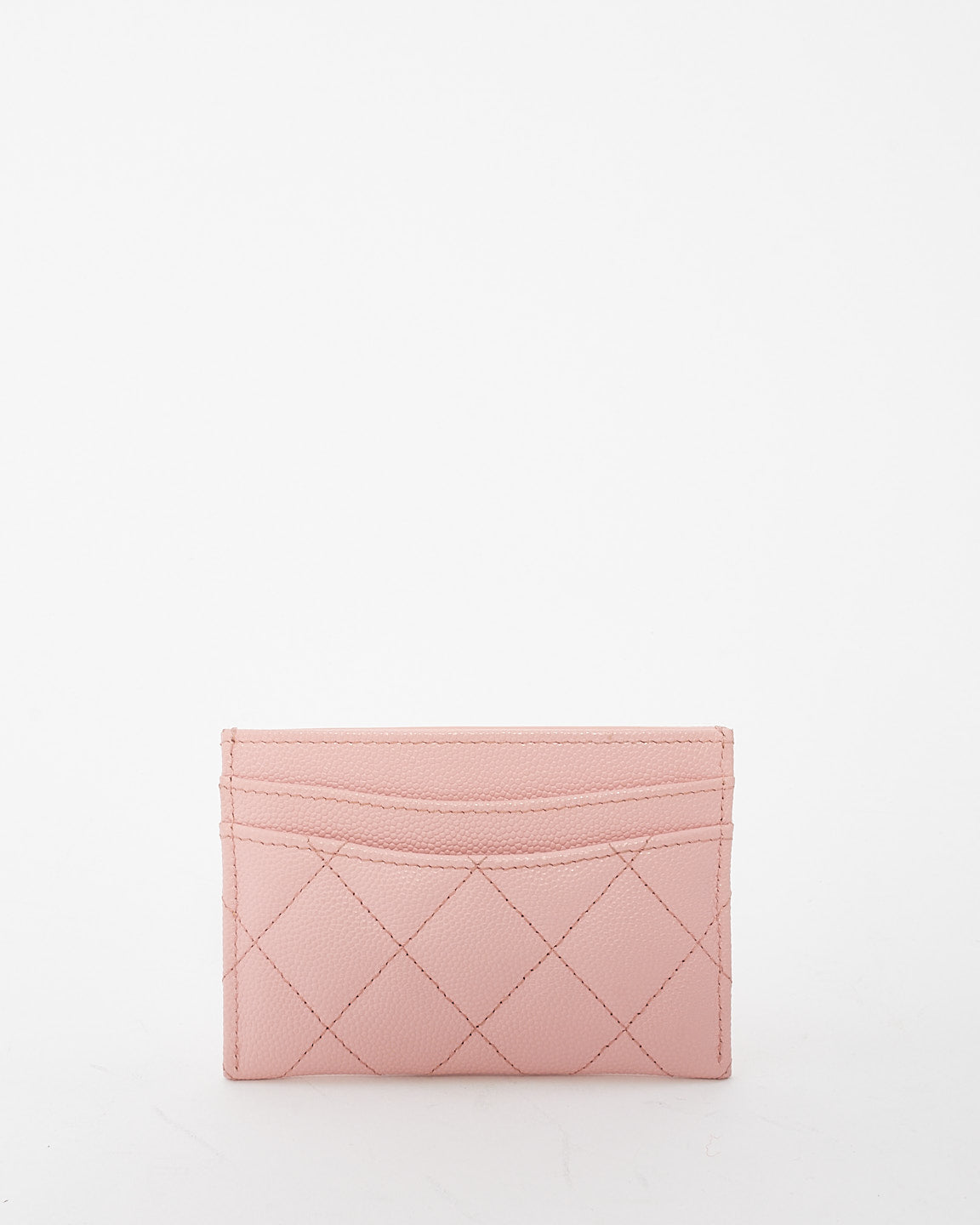 Chanel Pink Caviar Quilted Leather Card Holder