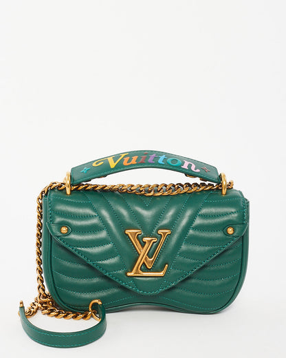 Louis Vuitton Emerald Green Leather New Wave Chain PM