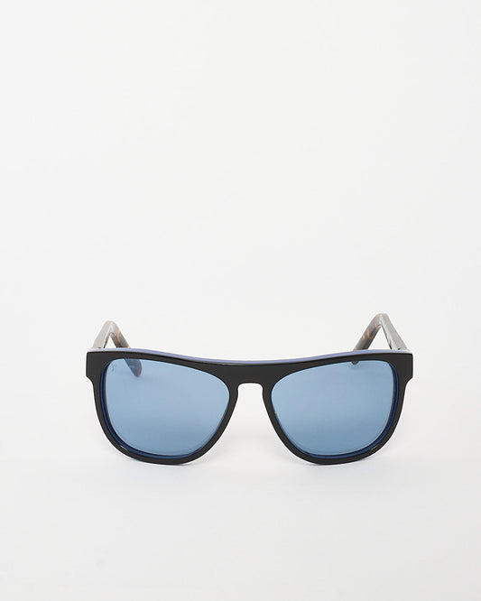 Louis Vuitton Black Brown & Blue Acetate Aviator Sunglasses Z0792W