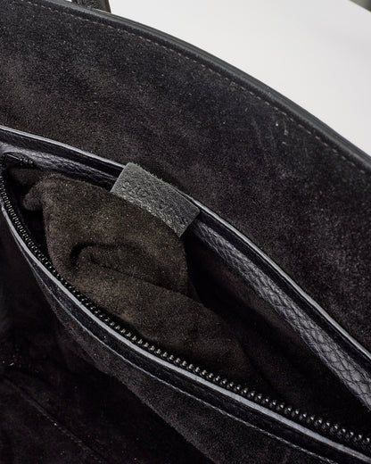 Celine Black Leather Phantom Luggage Medium Tote Bag