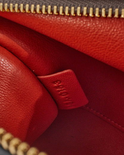Celine Grey Orange Black Leather & Suede Trapeze Bag