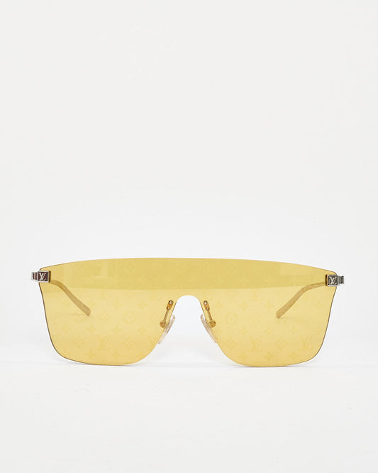 Louis Vuitton Yellow Monogram Showdown Shield Sunglasses
