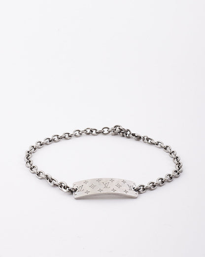 Louis Vuitton Silver Monogram Bold Bracelet
